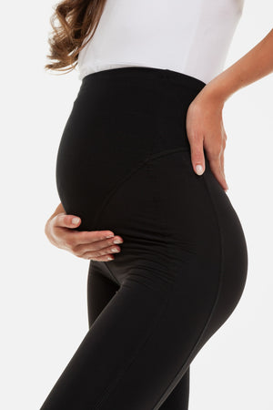 Μαύρο κολάν εγκυμοσύνης με οργανικό βαμβάκι - Clothing - soonMAMA - Η σωστή προσθήκη στην κομψή και άνετη εγκυμοσύνη! - Παλτά για έγκυες