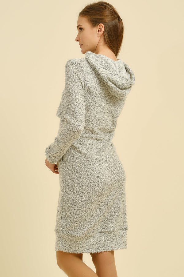 Φόρεμα εγκυμοσύνης και θηλασμού με κουκούλα - Φόρεμα - soonMAMA - Η σωστή προσθήκη στην κομψή και άνετη εγκυμοσύνη! - Παλτά για έγκυες