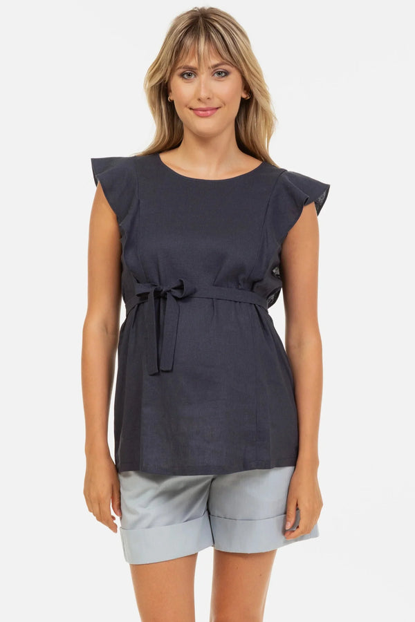 Βαμβακερό παντελόνι εγκυμοσύνης - ανοιχτό γαλάζιο - - soonMAMA - Η σωστή προσθήκη στην κομψή και άνετη εγκυμοσύνη! - Παλτά για έγκυες