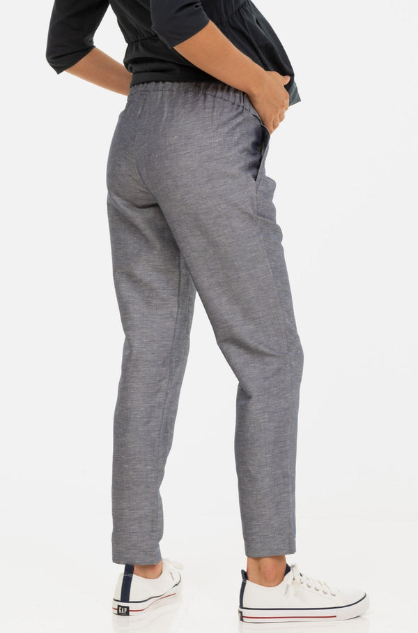 Βαμβακερό παντελόνι εγκυμοσύνης με ζώνη - - soonMAMA - Η σωστή προσθήκη στην κομψή και άνετη εγκυμοσύνη! - Παλτά για έγκυες