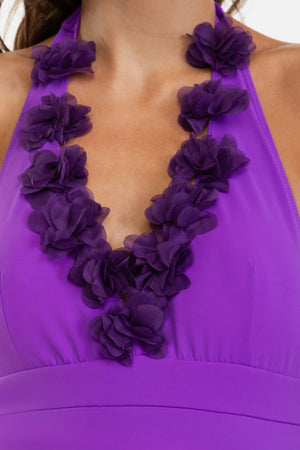 Ολόσωμο μαγιό εγκυμοσύνης με φλοράλ απλικέ - μωβ - - soonMAMA - Η σωστή προσθήκη στην κομψή και άνετη εγκυμοσύνη! - Παλτά για έγκυες