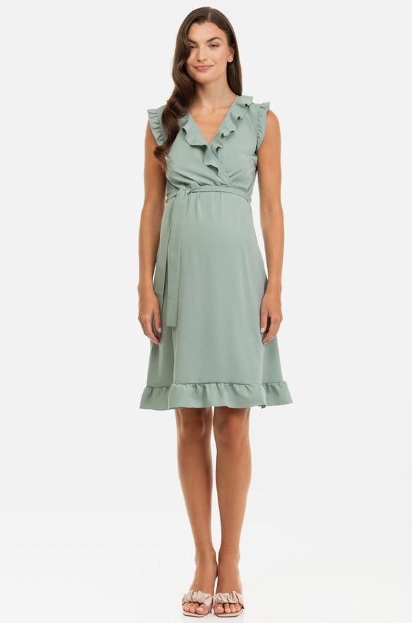 Φόρεμα εγκυμοσύνης και θηλασμού με βολάν