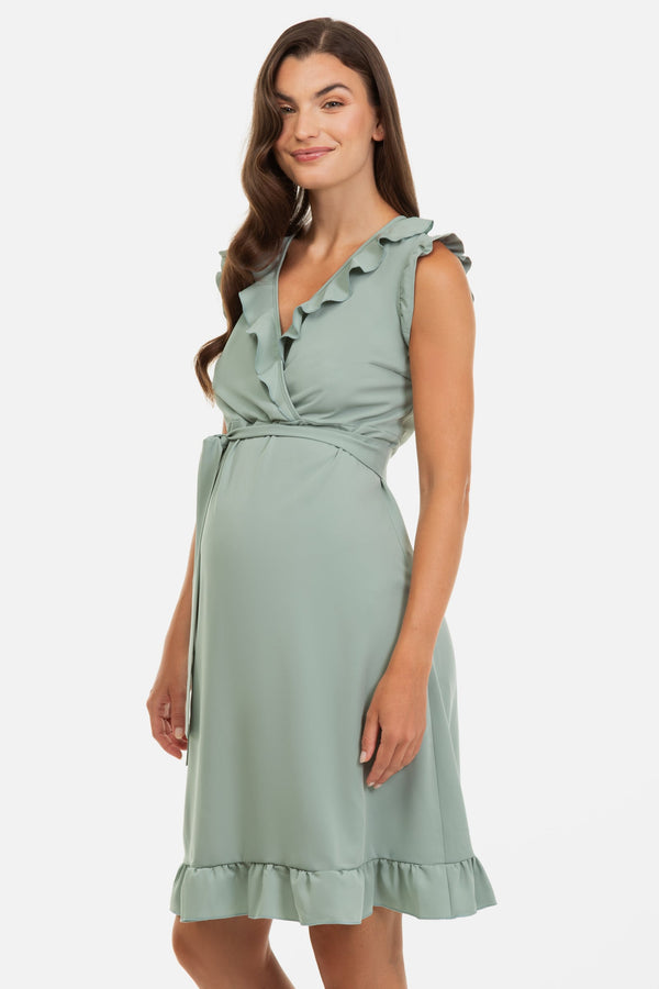 Φόρεμα εγκυμοσύνης και θηλασμού με βολάν - - soonMAMA - Η σωστή προσθήκη στην κομψή και άνετη εγκυμοσύνη! - Παλτά για έγκυες