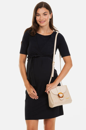 Φόρεμα εγκυμοσύνης και θηλασμού με ζώνη - - soonMAMA - Η σωστή προσθήκη στην κομψή και άνετη εγκυμοσύνη! - Παλτά για έγκυες