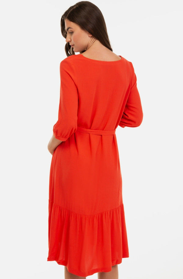 Φόρεμα εγκυμοσύνης και θηλασμού από τσαλακωτό ύφασμα