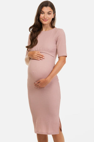 Μακρύ φόρεμα εγκυμοσύνης και θηλασμού με ανοίγματα - - soonMAMA - Η σωστή προσθήκη στην κομψή και άνετη εγκυμοσύνη! - Παλτά για έγκυες