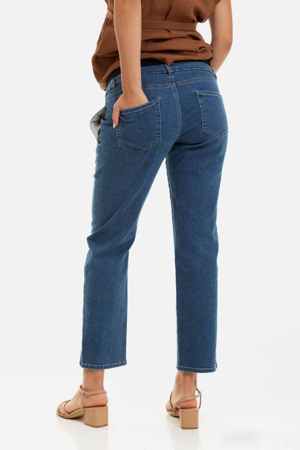 Ελαστικό τζιν εγκυμοσύνης σε ίσια γραμμή