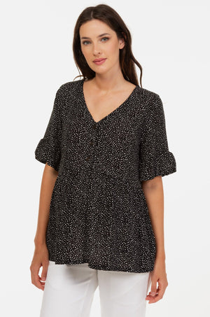 Μπλούζα εγκυμοσύνης και θηλασμού με βολάν - - soonMAMA - Η σωστή προσθήκη στην κομψή και άνετη εγκυμοσύνη! - Παλτά για έγκυες