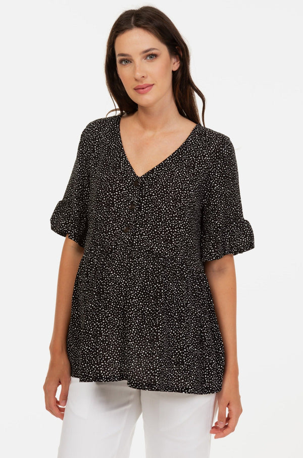 Μπλούζα εγκυμοσύνης και θηλασμού με βολάν - - soonMAMA - Η σωστή προσθήκη στην κομψή και άνετη εγκυμοσύνη! - Παλτά για έγκυες