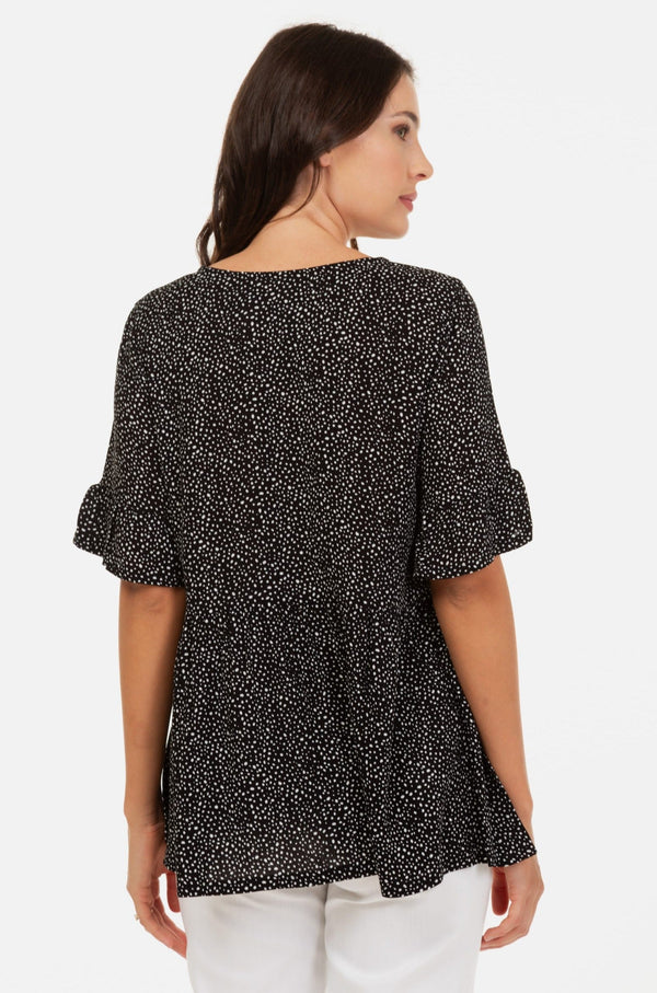 Μπλούζα εγκυμοσύνης και θηλασμού με βολάν - - soonMAMA - Η σωστή προσθήκη στην κομψή και άνετη εγκυμοσύνη! - Παλτά για έγκυες