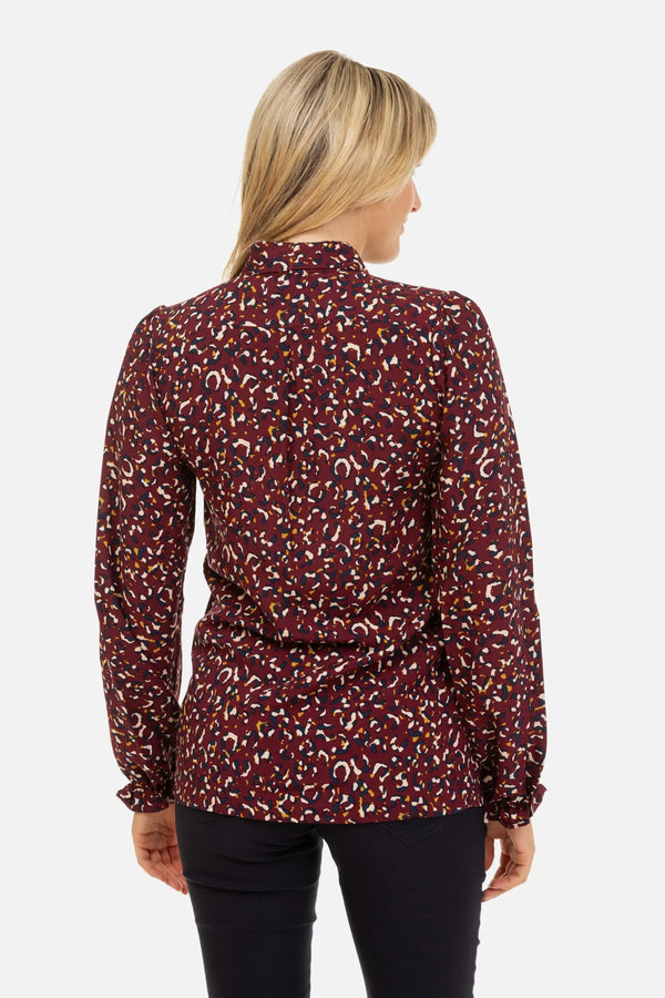 Χρωματιστό πουκάμισο εγκυμοσύνης και θηλασμού με γιακά με κορδέλα - - soonMAMA - Η σωστή προσθήκη στην κομψή και άνετη εγκυμοσύνη! - Παλτά για έγκυες