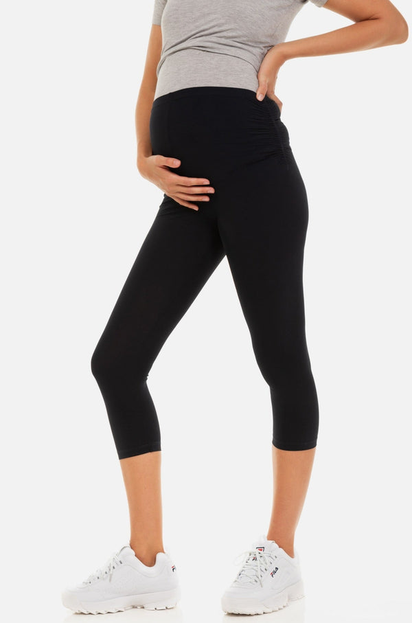 Σκούρο μπλε κολάν εγκυμοσύνης μήκους ¾ - Παντελόνι - soonMAMA - Η σωστή προσθήκη στην κομψή και άνετη εγκυμοσύνη! - Παλτά για έγκυες