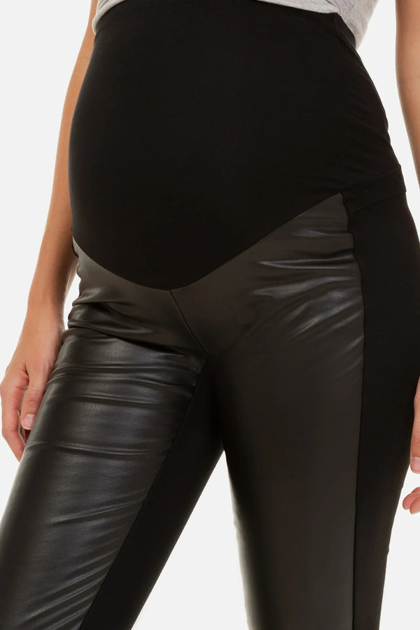 Kολάν εγκυμοσύνης από δερματίνη - Παντελόνι - soonMAMA - Η σωστή προσθήκη στην κομψή και άνετη εγκυμοσύνη! - Παλτά για έγκυες