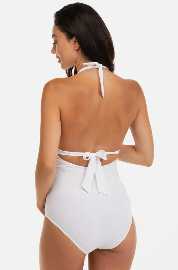 Ολόσωμο λευκό μαγιό εγκυμοσύνης με λουλούδια σιφόν - - soonMAMA - Η σωστή προσθήκη στην κομψή και άνετη εγκυμοσύνη! - Παλτά για έγκυες