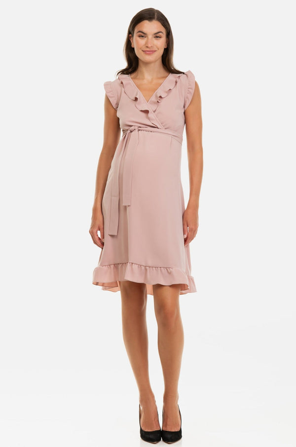 Φόρεμα εγκυμοσύνης και θηλασμού με βολάν - - soonMAMA - Η σωστή προσθήκη στην κομψή και άνετη εγκυμοσύνη! - Παλτά για έγκυες