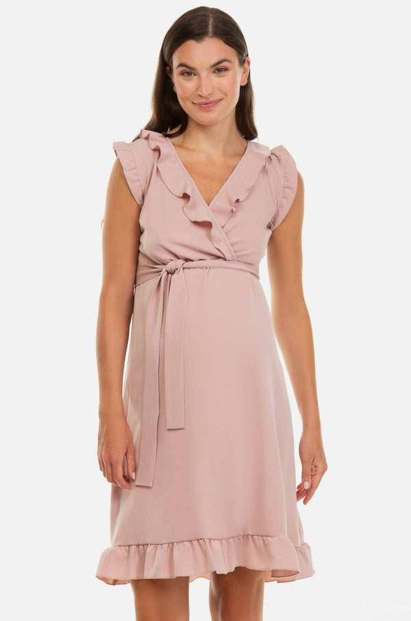 Φόρεμα εγκυμοσύνης και θηλασμού με βολάν - - soonMAMA - Η σωστή προσθήκη στην κομψή και άνετη εγκυμοσύνη! - Παλτά για έγκυες