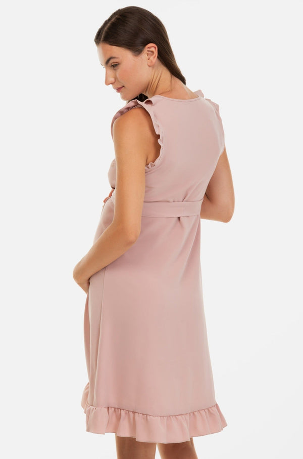 Φόρεμα εγκυμοσύνης και θηλασμού με βολάν - - soonMAMA - Η σωστή προσθήκη στην κομψή και άνετη εγκυμοσύνη! - Παλτά για έγκυες