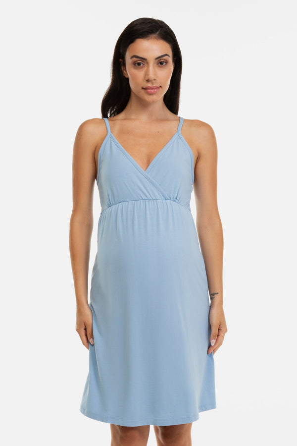 Βαμβακερό νυχτικό εγκυμοσύνης και θηλασμού