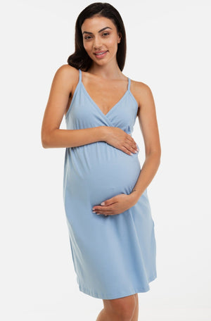 Βαμβακερό νυχτικό εγκυμοσύνης και θηλασμού - - soonMAMA - Η σωστή προσθήκη στην κομψή και άνετη εγκυμοσύνη! - Παλτά για έγκυες