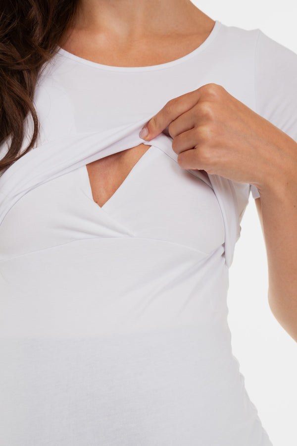 Βαμβακερή μπλούζα εγκυμοσύνης και θηλασμού - Μπλούζα - soonMAMA - Η σωστή προσθήκη στην κομψή και άνετη εγκυμοσύνη! - Παλτά για έγκυες