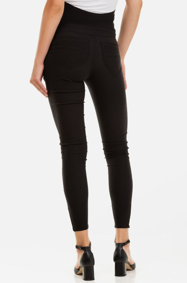 Μαύρο εφαρμοστό παντελόνι εγκυμοσύνης - Παντελόνι - soonMAMA - Η σωστή προσθήκη στην κομψή και άνετη εγκυμοσύνη! - Παλτά για έγκυες