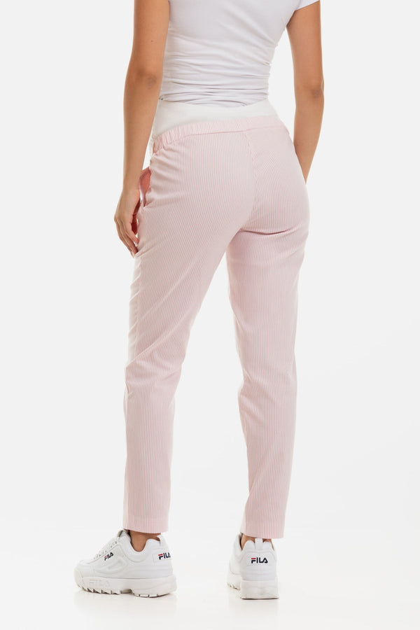 Βαμβακερό ριγέ παντελόνι εγκυμοσύνης - - soonMAMA - Η σωστή προσθήκη στην κομψή και άνετη εγκυμοσύνη! - Παλτά για έγκυες