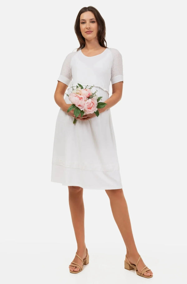 Φόρεμα εγκυμοσύνης και θηλασμού με διάφανη λεπτομέρεια - - soonMAMA - Η σωστή προσθήκη στην κομψή και άνετη εγκυμοσύνη! - Παλτά για έγκυες