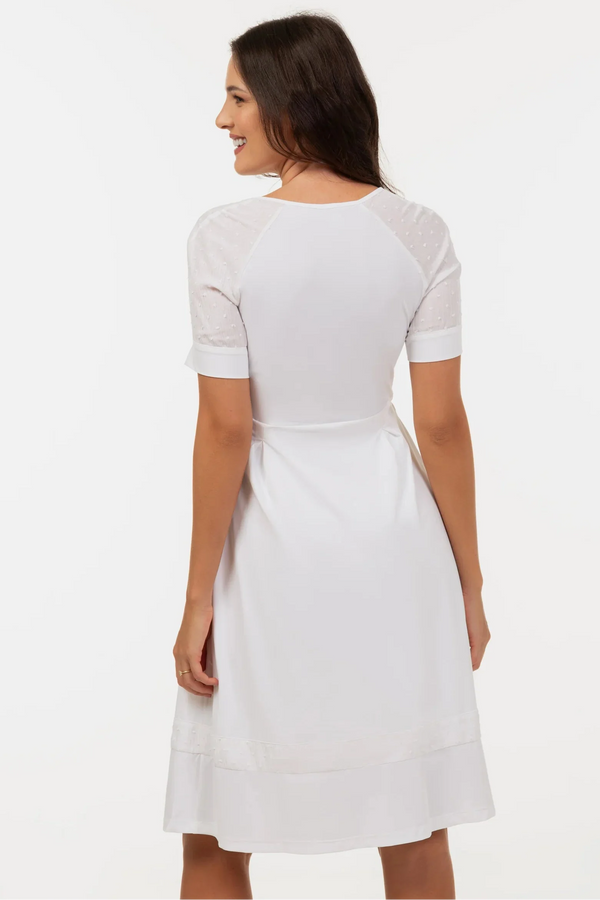 Φόρεμα εγκυμοσύνης και θηλασμού με διάφανη λεπτομέρεια - - soonMAMA - Η σωστή προσθήκη στην κομψή και άνετη εγκυμοσύνη! - Παλτά για έγκυες