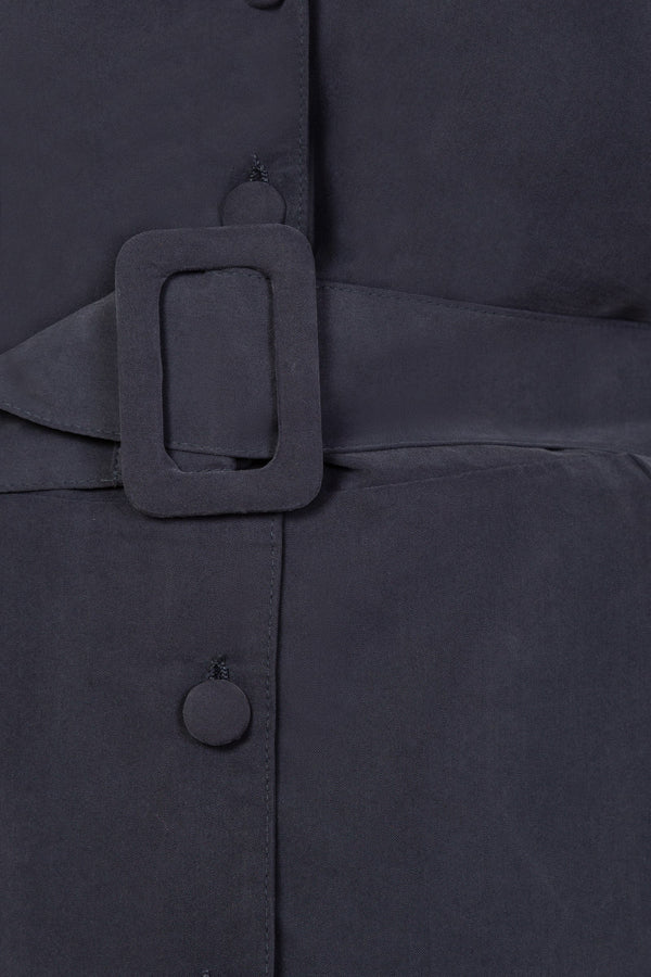 Φόρεμα εγκυμοσύνης και θηλασμού με γιακά – γκρι - - soonMAMA - Η σωστή προσθήκη στην κομψή και άνετη εγκυμοσύνη! - Παλτά για έγκυες