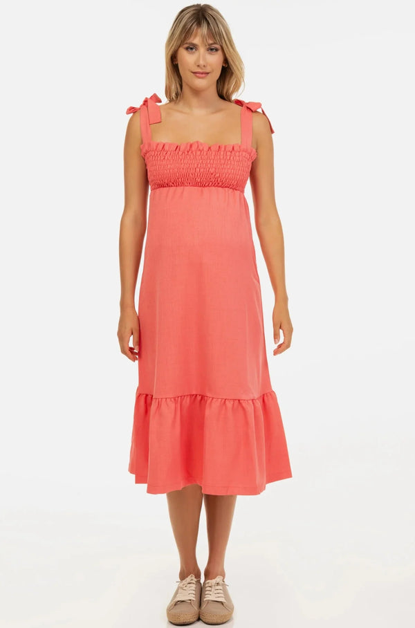 Φόρεμα εγκυμοσύνης και θηλασμού με σφηκοφωλιά