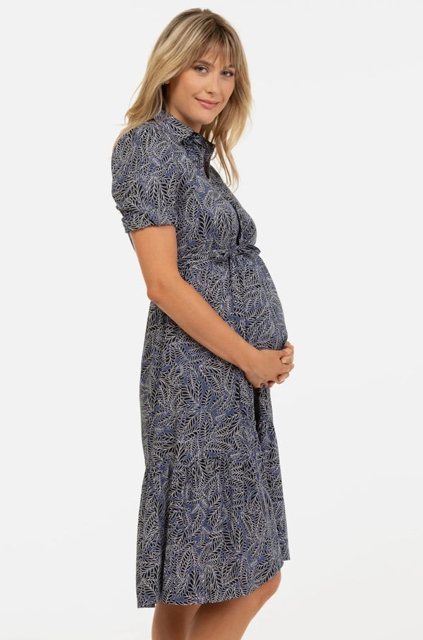 Φόρεμα εγκυμοσύνης και θηλασμού με γιακά με βολάν - - soonMAMA - Η σωστή προσθήκη στην κομψή και άνετη εγκυμοσύνη! - Παλτά για έγκυες