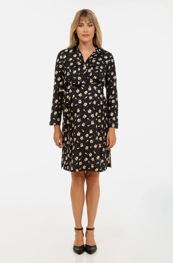 Σατινέ φόρεμα εγκυμοσύνης και θηλασμού - - soonMAMA - Η σωστή προσθήκη στην κομψή και άνετη εγκυμοσύνη! - Παλτά για έγκυες