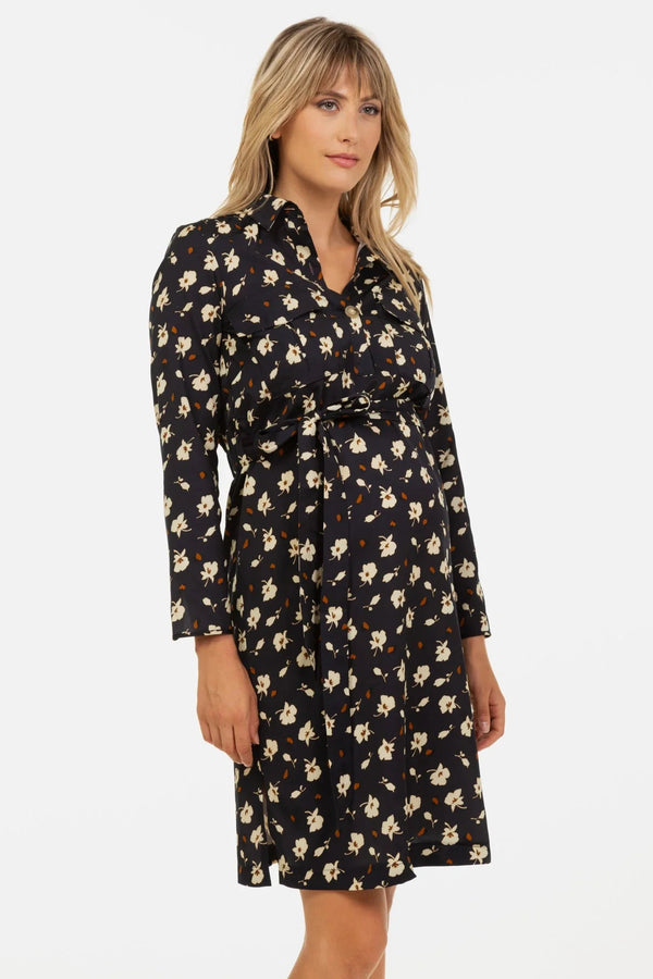 Σατινέ φόρεμα εγκυμοσύνης και θηλασμού - - soonMAMA - Η σωστή προσθήκη στην κομψή και άνετη εγκυμοσύνη! - Παλτά για έγκυες