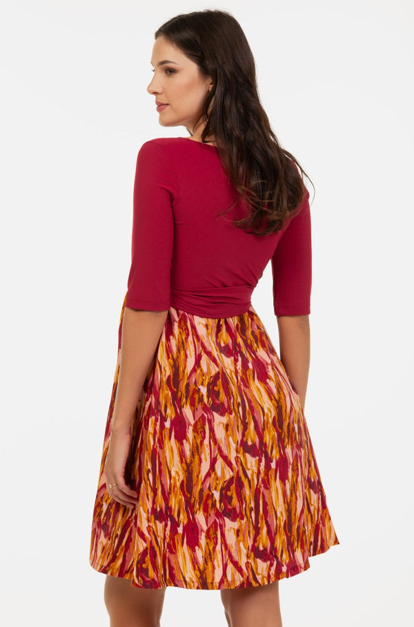 Φόρεμα εγκυμοσύνης και θηλασμού με μοτίβο – κεράσια