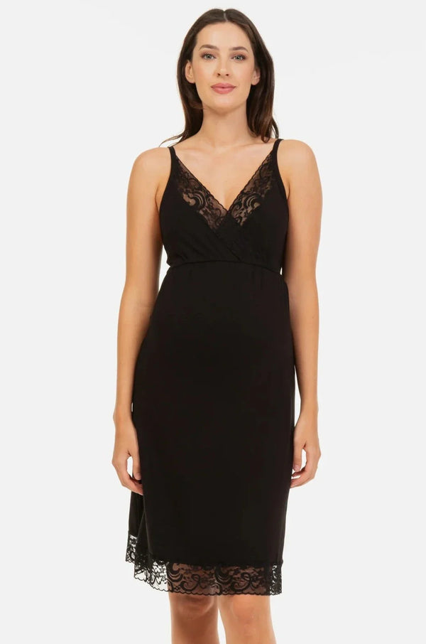 Νυχτικό εγκυμοσύνης και θηλασμού με δαντέλα - Πυτζάμες - soonMAMA - Η σωστή προσθήκη στην κομψή και άνετη εγκυμοσύνη! - Παλτά για έγκυες