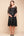 Δαντελένιο φόρεμα εγκυμοσύνης με δερμάτινες λεπτομέρειες