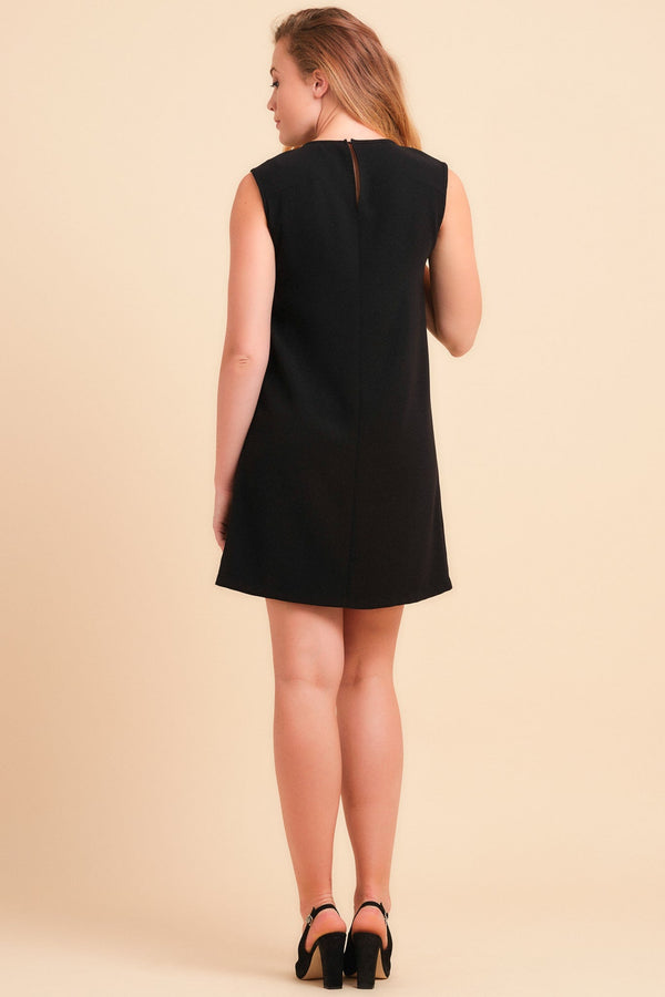 Κομψό φόρεμα εγκυμοσύνης με στοιχείο πλισέ μπροστά