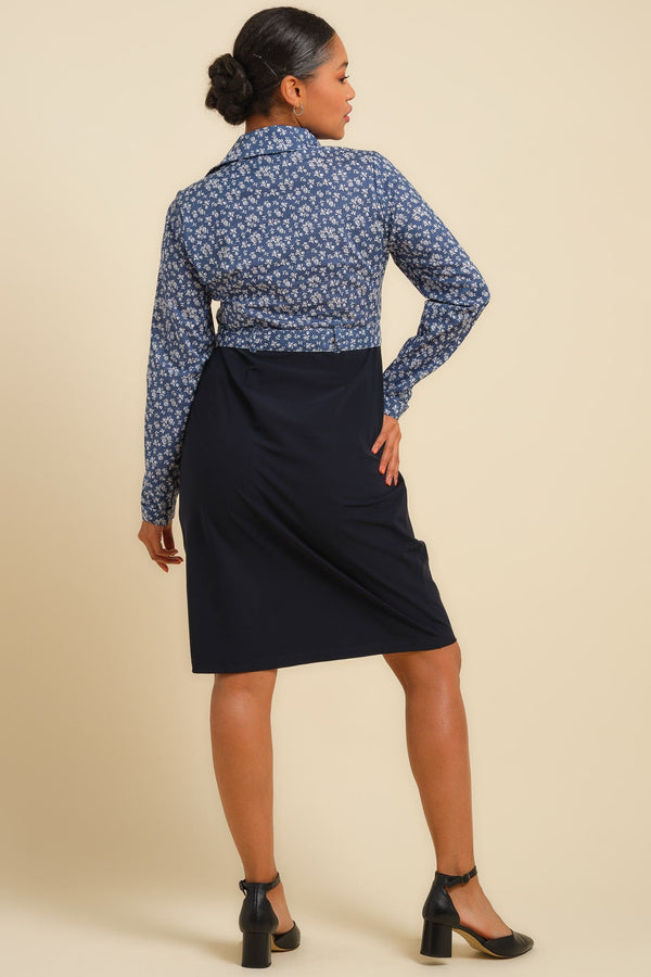 Φόρεμα εγκυμοσύνης και θηλασμού με επάνω μέρος από τζιν ύφασμα - - soonMAMA - Η σωστή προσθήκη στην κομψή και άνετη εγκυμοσύνη! - Παλτά για έγκυες