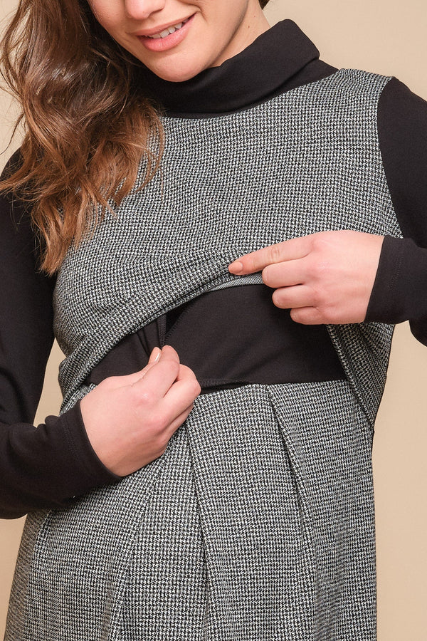 Φόρεμα εγκυμοσύνης και θηλασμού ζιβάγκο με μοτίβο - Φόρεμα - soonMAMA - Η σωστή προσθήκη στην κομψή και άνετη εγκυμοσύνη! - Παλτά για έγκυες