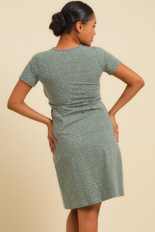 Βαμβακερό φόρεμα εγκυμοσύνης με κόμπο - - soonMAMA - Η σωστή προσθήκη στην κομψή και άνετη εγκυμοσύνη! - Παλτά για έγκυες