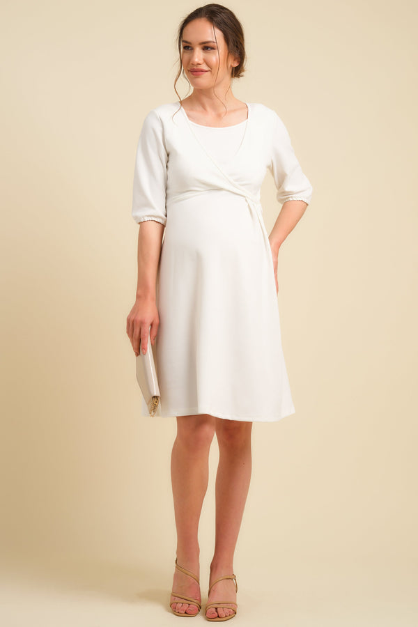 Φόρεμα εγκυμοσύνης και θηλασμού με κόμπο - - soonMAMA - Η σωστή προσθήκη στην κομψή και άνετη εγκυμοσύνη! - Παλτά για έγκυες