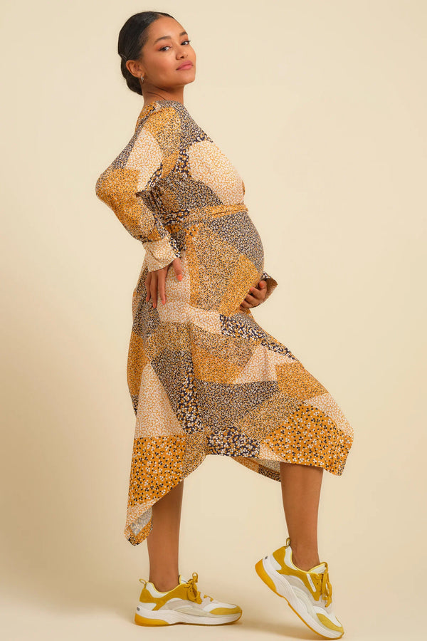 Ασύμμετρο φόρεμα εγκυμοσύνης και θηλασμού - - soonMAMA - Η σωστή προσθήκη στην κομψή και άνετη εγκυμοσύνη! - Παλτά για έγκυες