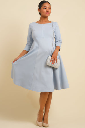 Βραδινό φόρεμα εγκυμοσύνης και θηλασμού - ανοιχτό μπλε - - soonMAMA - Η σωστή προσθήκη στην κομψή και άνετη εγκυμοσύνη! - Παλτά για έγκυες