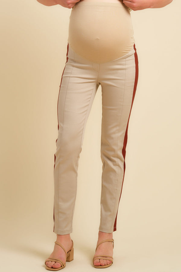 Βαμβακερό ελαστικό παντελόνι εγκυμοσύνης - Παντελόνι - soonMAMA - Η σωστή προσθήκη στην κομψή και άνετη εγκυμοσύνη! - Παλτά για έγκυες