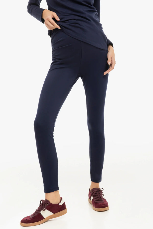 Βαμβακερό κολάν εγκυμοσύνης – σκούρο μπλε - - soonMAMA - Η σωστή προσθήκη στην κομψή και άνετη εγκυμοσύνη! - Παλτά για έγκυες