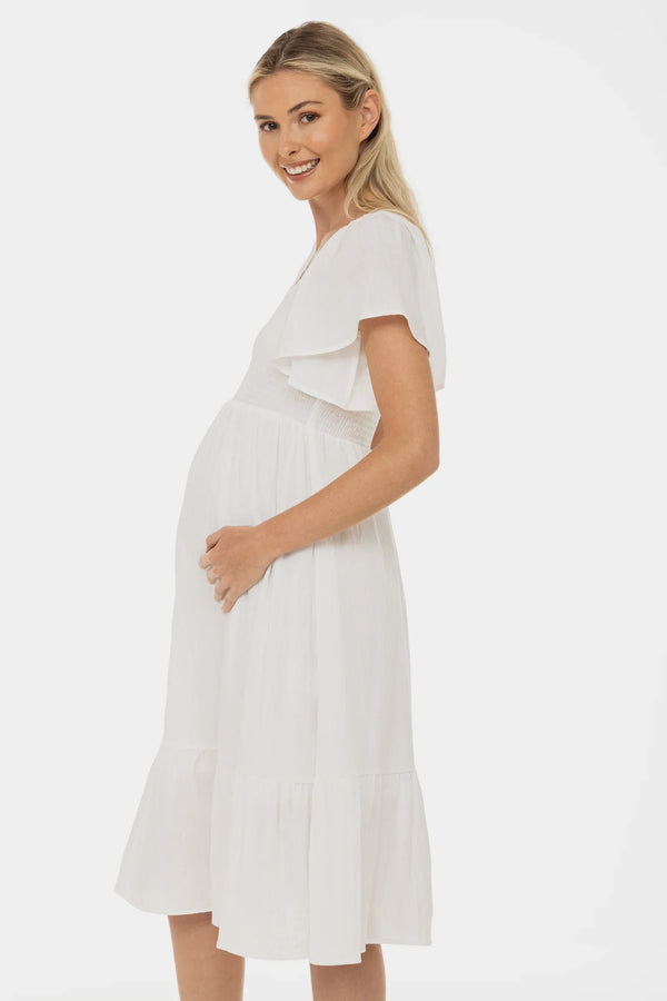 Νυφικό φόρεμα εγκυμοσύνης με σούρες - - soonMAMA - Η σωστή προσθήκη στην κομψή και άνετη εγκυμοσύνη! - Παλτά για έγκυες