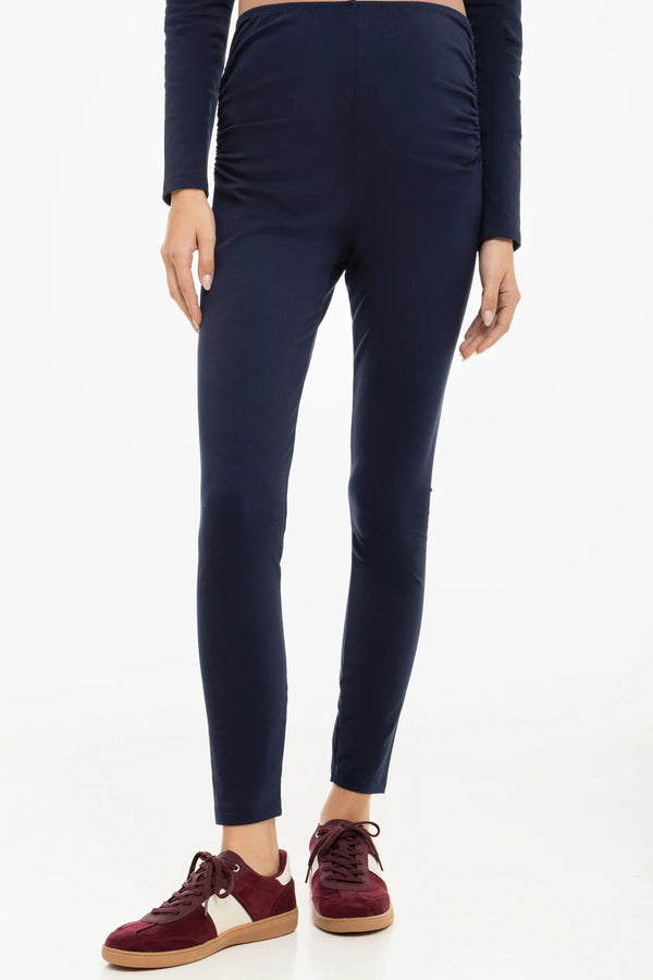 Βαμβακερό κολάν εγκυμοσύνης – σκούρο μπλε - - soonMAMA - Η σωστή προσθήκη στην κομψή και άνετη εγκυμοσύνη! - Παλτά για έγκυες