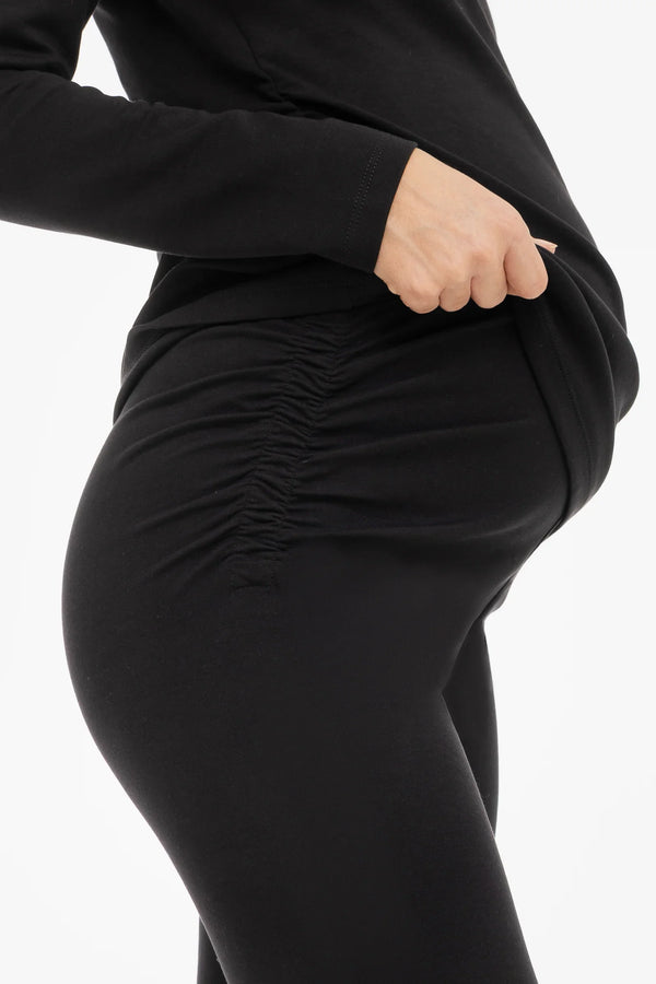 Βαμβακερό κολάν εγκυμοσύνης – μαύρο - - soonMAMA - Η σωστή προσθήκη στην κομψή και άνετη εγκυμοσύνη! - Παλτά για έγκυες