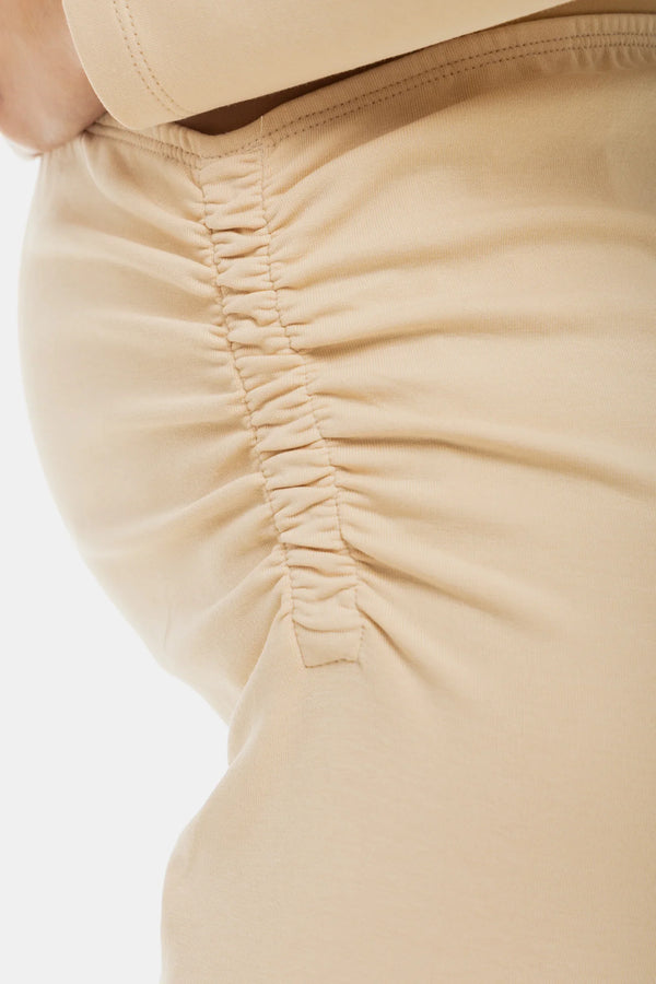 Βαμβακερό κολάν εγκυμοσύνης – μπεζ - - soonMAMA - Η σωστή προσθήκη στην κομψή και άνετη εγκυμοσύνη! - Παλτά για έγκυες