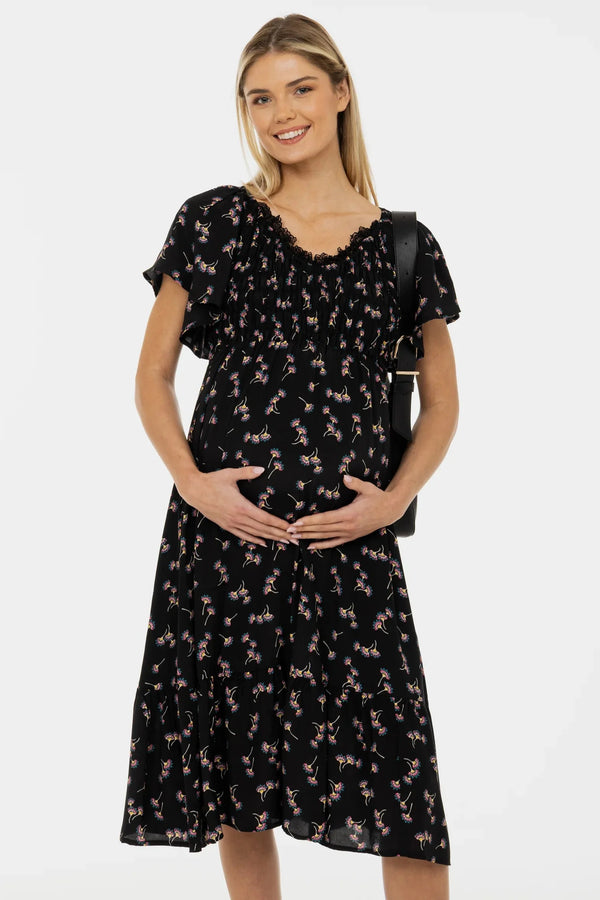 Μπόχο φόρεμα εγκυμοσύνης με δαντελένιο ντεκολτέ - - soonMAMA - Η σωστή προσθήκη στην κομψή και άνετη εγκυμοσύνη! - Παλτά για έγκυες